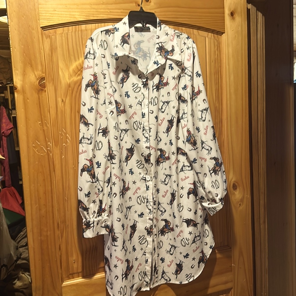 Western shift dress